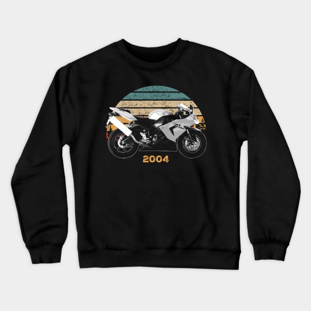 2004 Kawasaki Ninja ZX-10R Vintage Motorcycle Design Crewneck Sweatshirt by Madisen Harvey